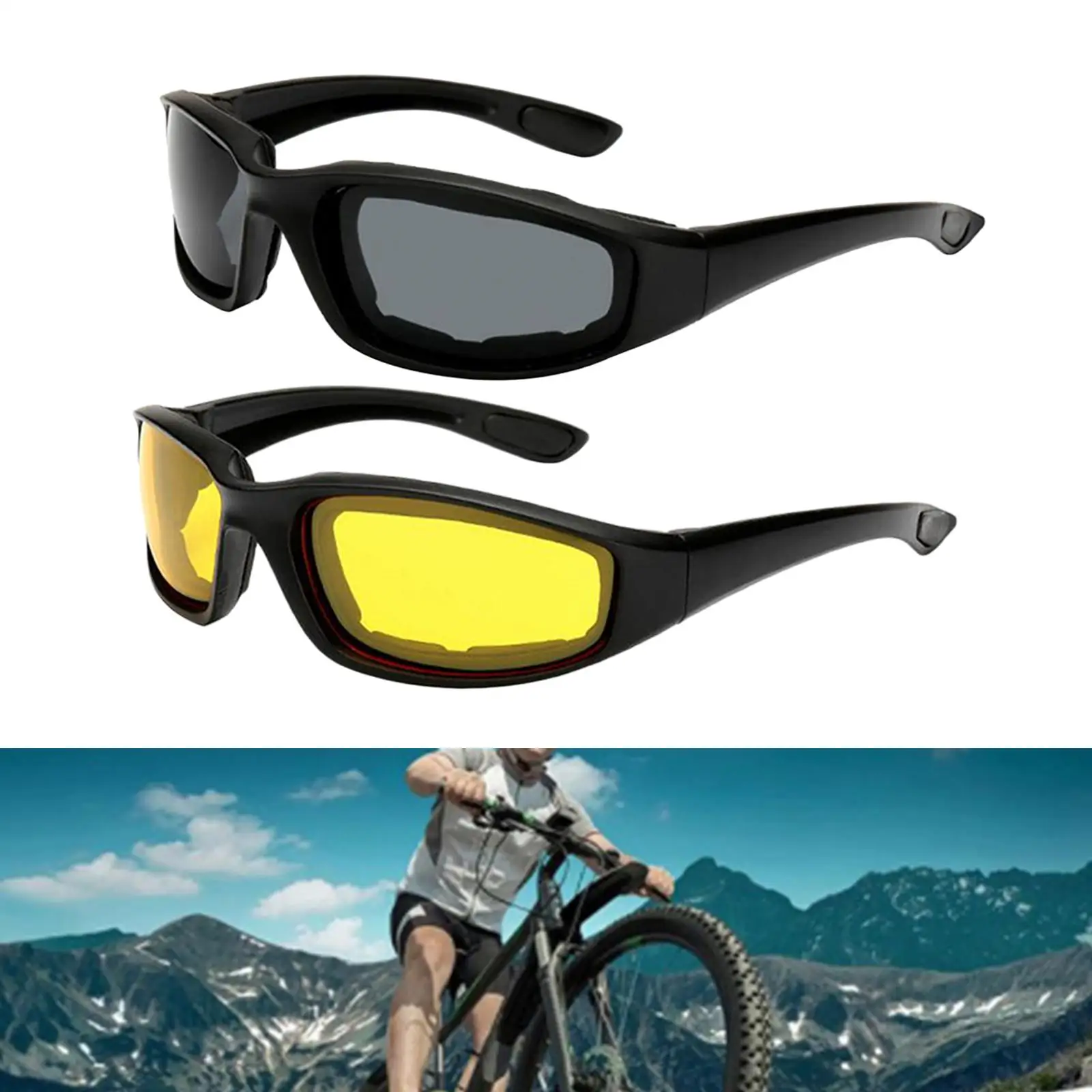 

Motocross Dust Glasses Motorcycle Sunglasses Men Women Windproof Safety Goggles UV400 for Outdoor Riding and Sports