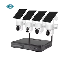 Eseecloud Solar 4MP 4CH NVR PTZ Camera Set Kit 8CH Wireless Security DVR Kit Low Power Consumption Network Camera Solar System
