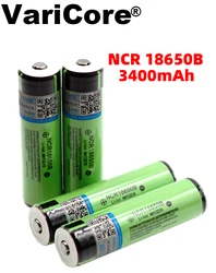 1-10PCS VariCore protected for  18650 3400mAh battery NCR18650B with original new PCB 3.7V  Suitable for flashlights