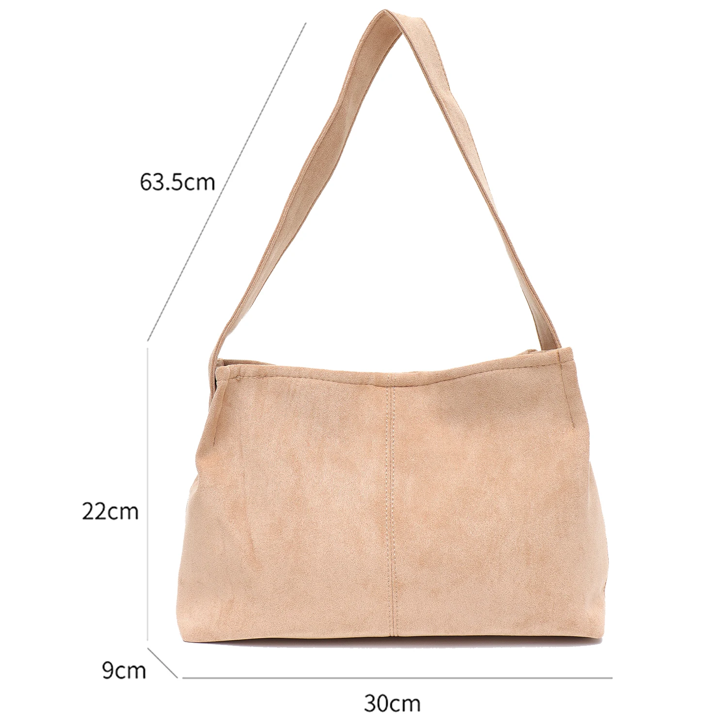 CEZIRA borse a tracolla in finta pelle scamosciata Casual semplici Design minimalista PU borsa Hobo vegana tinta unita grande borsa quotidiana