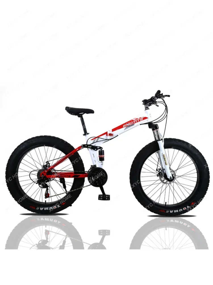 

Folding Snow Mountain Bike Variable Speed Shock Absorber Disc Brake Widened Large Tire mountain bike road bike bikes