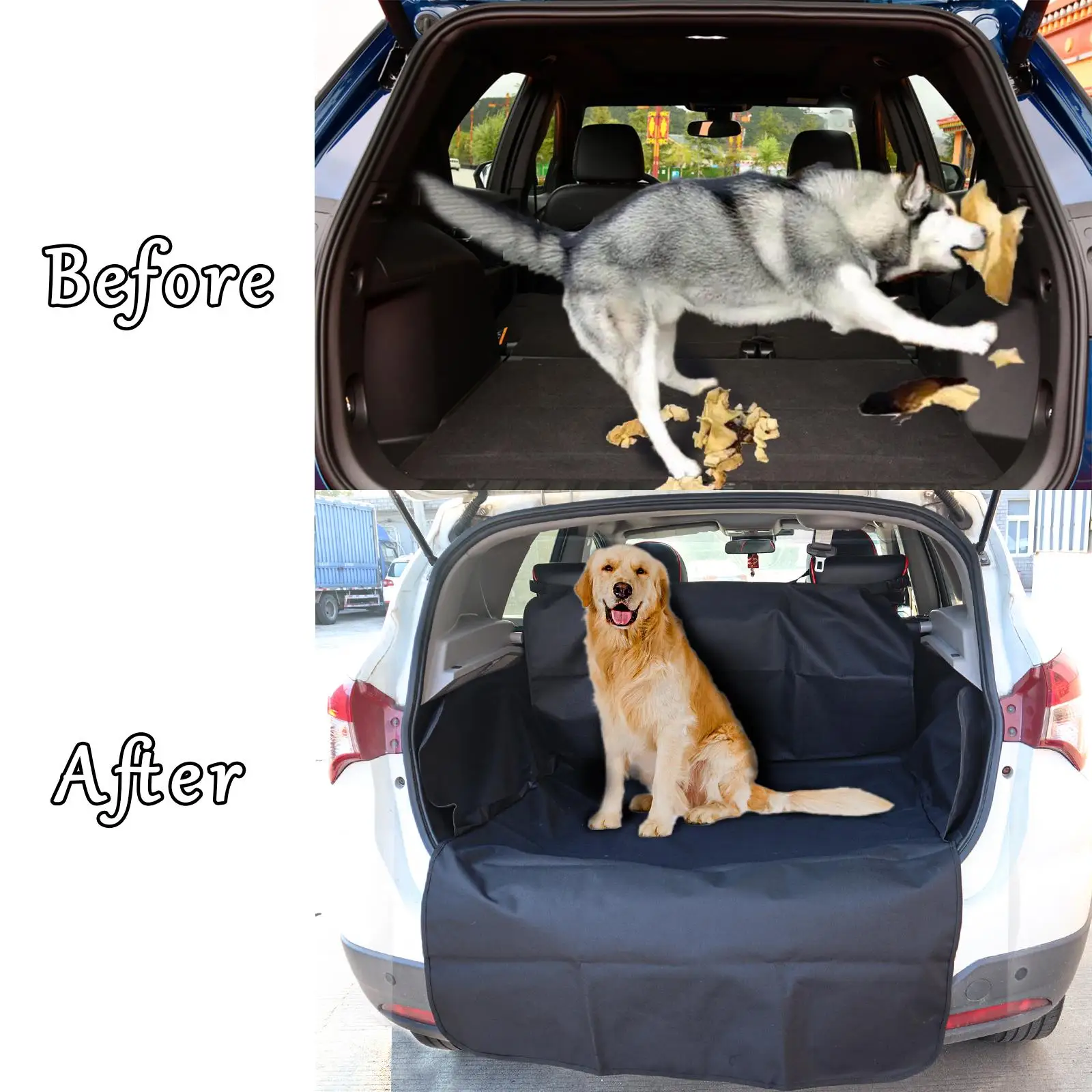 Larger version Car SUV Hatchback Rear Back Seat Cover Pet Dog Boot Mat Cargo Liner Trunk Tray Bumper Tray Protector Accessories