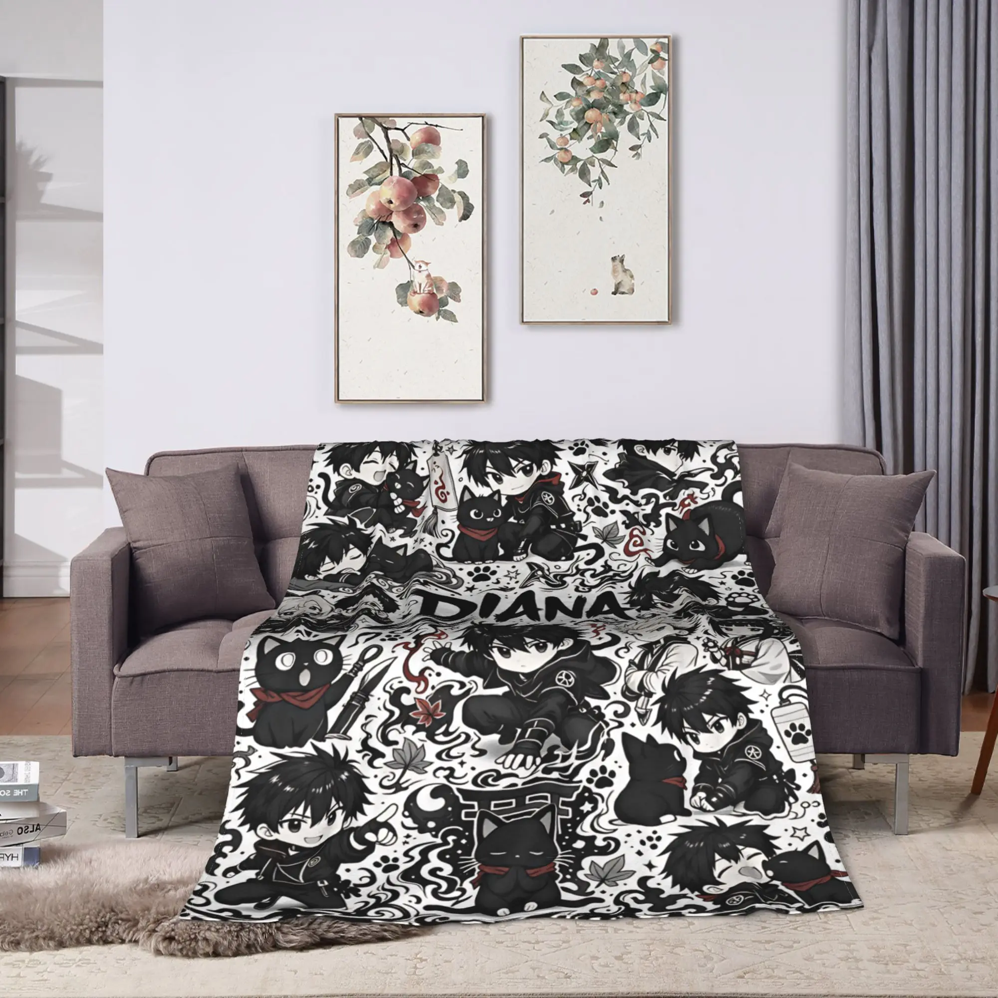 2026 Blacks Torchs Anime Flannel Blankets  Soft Throw Blanket for Living Room Picnic Comfortable Bedspread Sofa Bed Cover