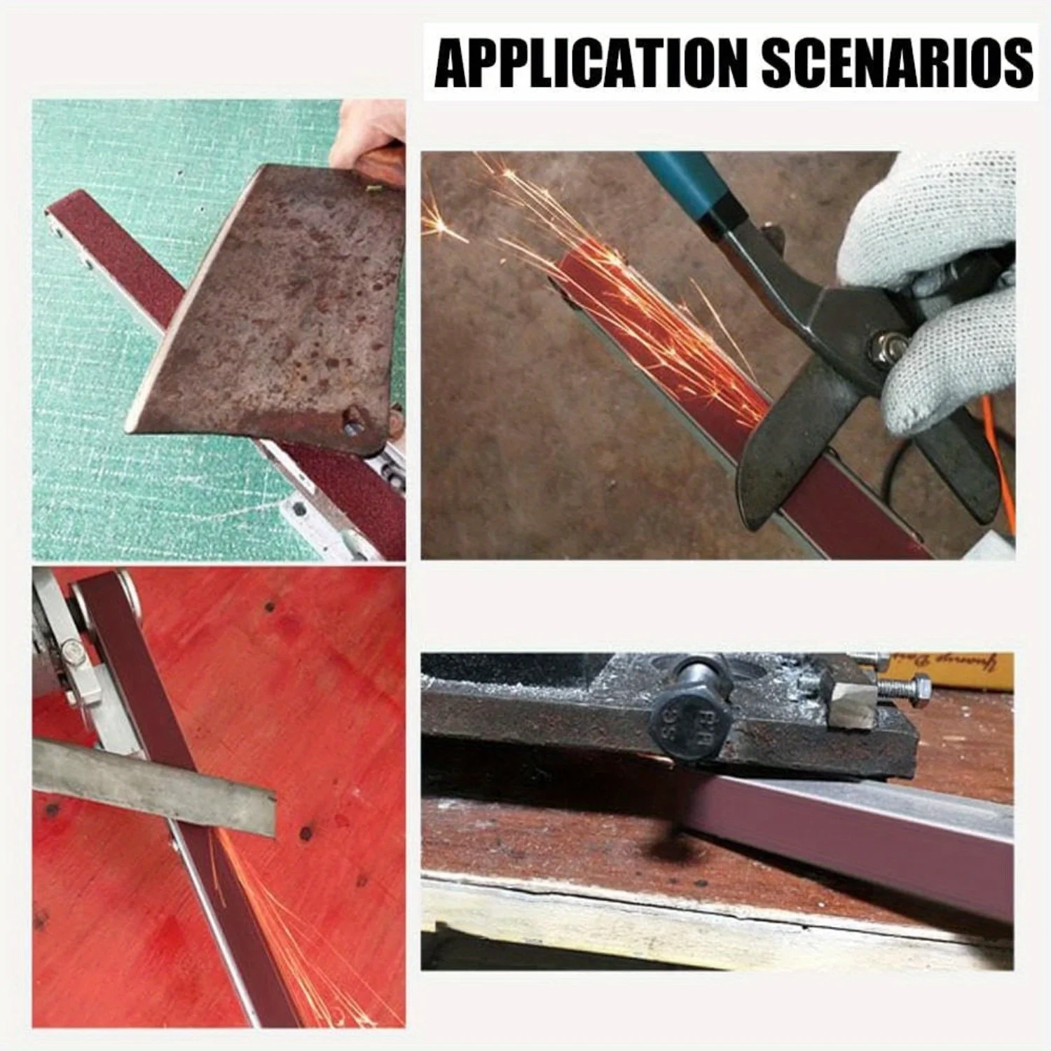 Elektrische bandslijpmachine Bandschuurmachine voor het polijsten van metaal - Bevestiging voor haakse slijper Ideaal voor aluminium, ijzer, staal en meer