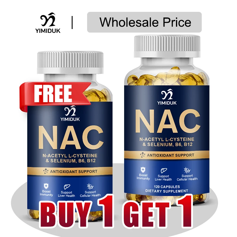 

Buy 1 Get 1 Free! Pure NAC Supplement, for Powerful Antioxidant, Respiratory & Lung, Clears Congestion, Liver Health, Non-GMO