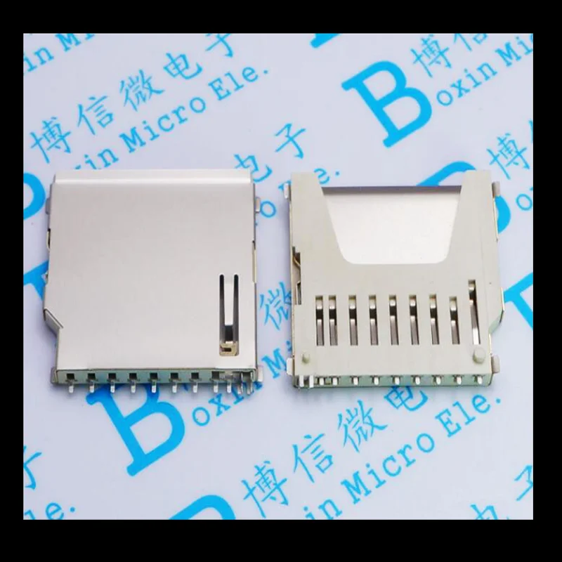 10PCS all copper long card SD Card holder SD Card slot Memory card holder Long body 11P SD large card holder