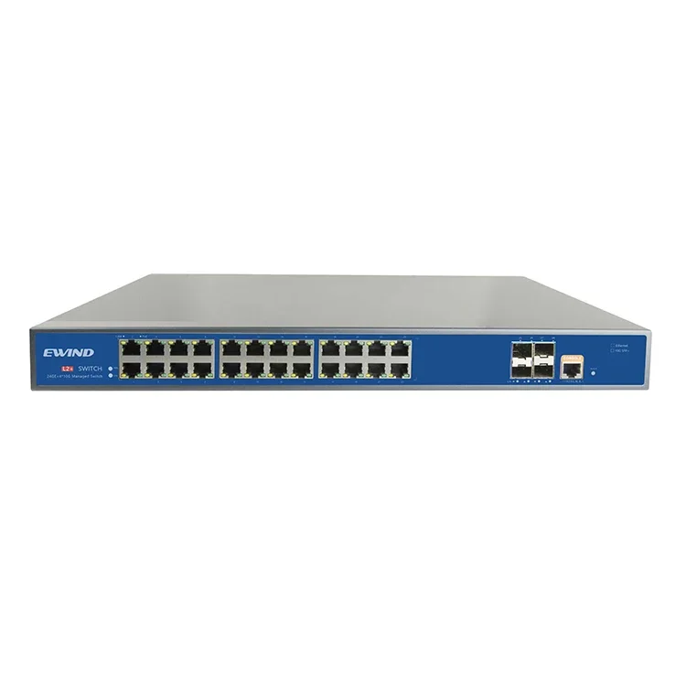 Wholesale Price Manged L3 24 Port Gigabit Network PoE Switch SFP+ 10G Uplink Fiber  Ethernet Reserve