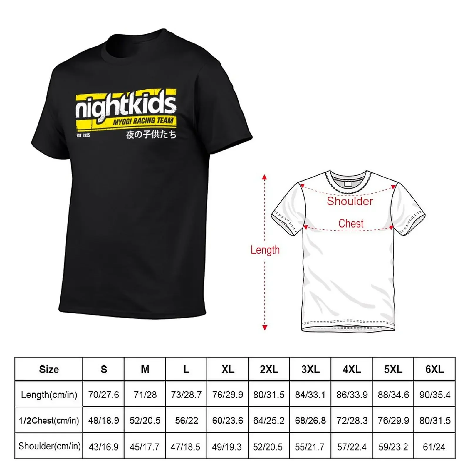 Initial D - NightKids Tee (White) T-Shirt cute tops summer top Short sleeve tee tshirts for men