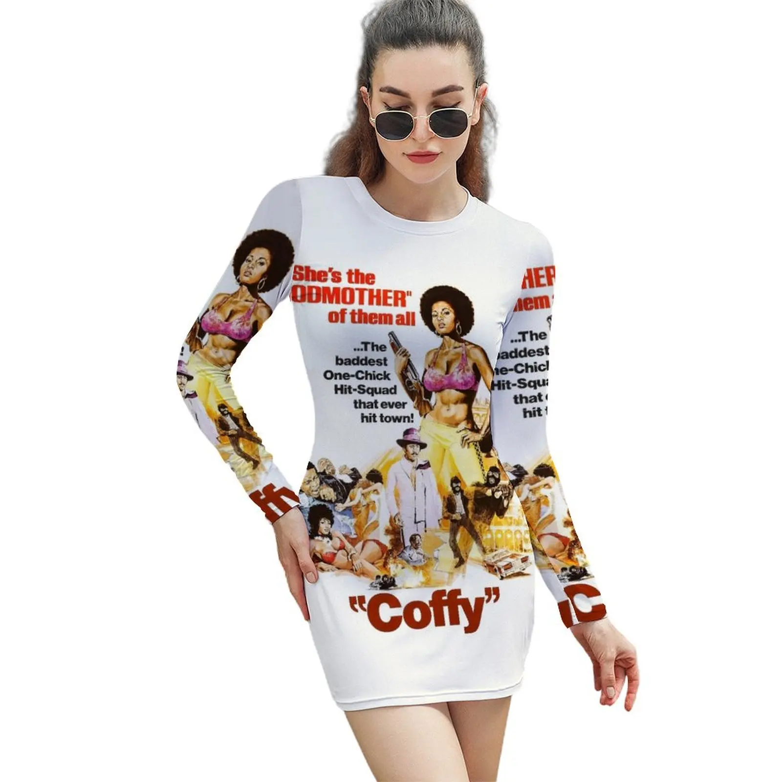 

Coffy - Pam Grier Long-Sleeved Sheath Dress Dresses summer outfits for women 2024 elegant dresses for women birthday dress