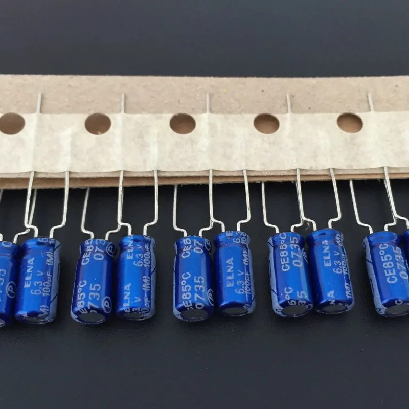 50pcs 100uF 6.3V Japan ELNA RE3 Series 5x11mm 6.3V100uF DIY Audio capacitor 6.3V100 uF 100