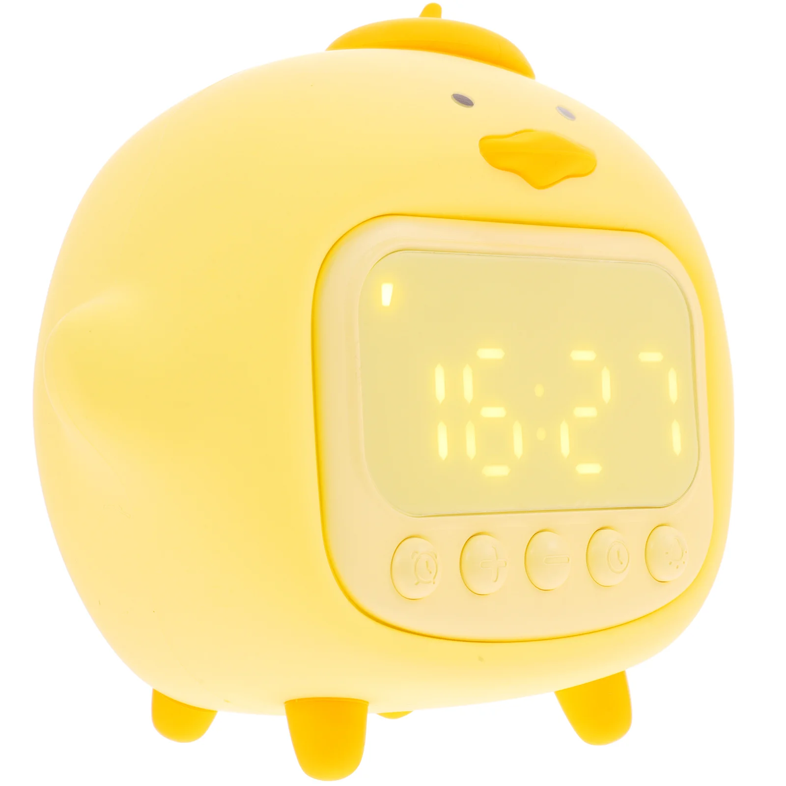 

Silicone Duck Night Lamp Digital Alarm Clock Kids Bedside LED Light Decorative Desk Clock Home Bedroom Small Night Light