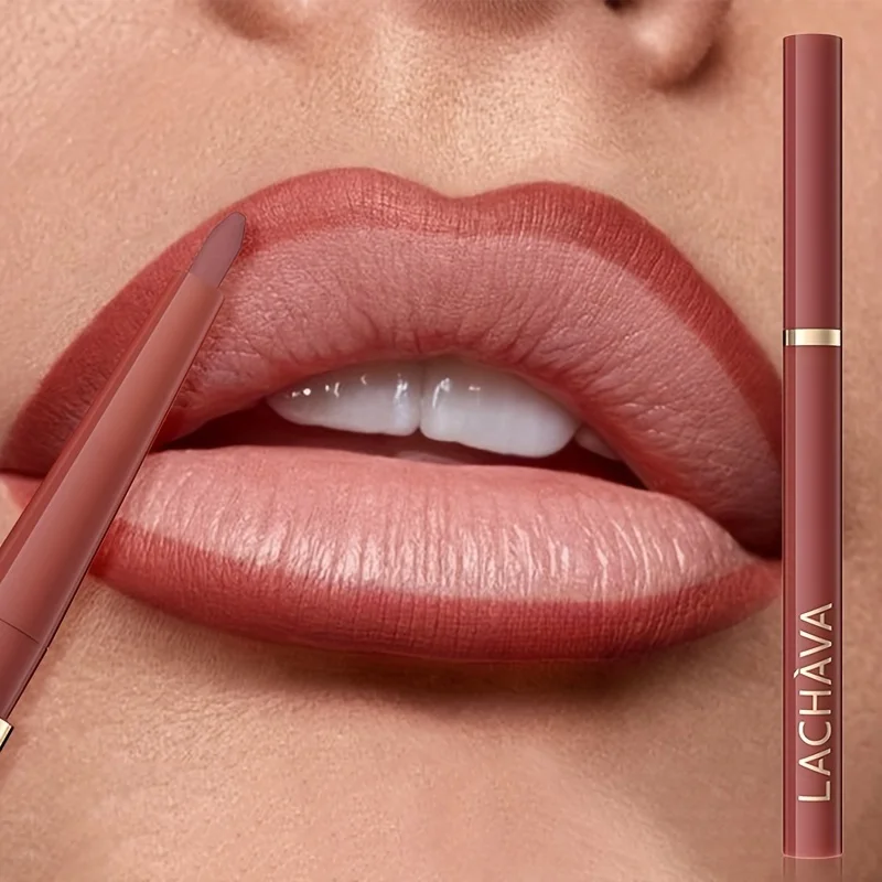 Matte Lip Liner: lápiz labial delicado resistente al agua de larga duración, aplicación suave retráctil, maquillaje natural, la mejor opción de regalo