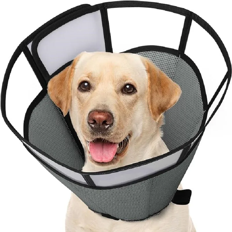 

Elizabethan Collar Recovery Cone Protect Pet Wound Stop Licking Biting Safe Neck Shield Fit Dog Cat Large Breed Post Surgery