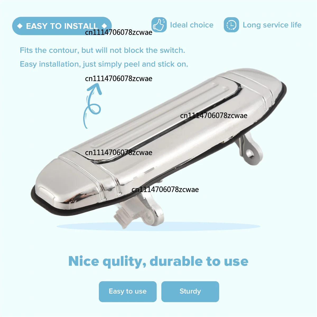 ZOCI-FOR Front Pair Outside Door Handle Plating-for Mitsubishi Montero Pajero