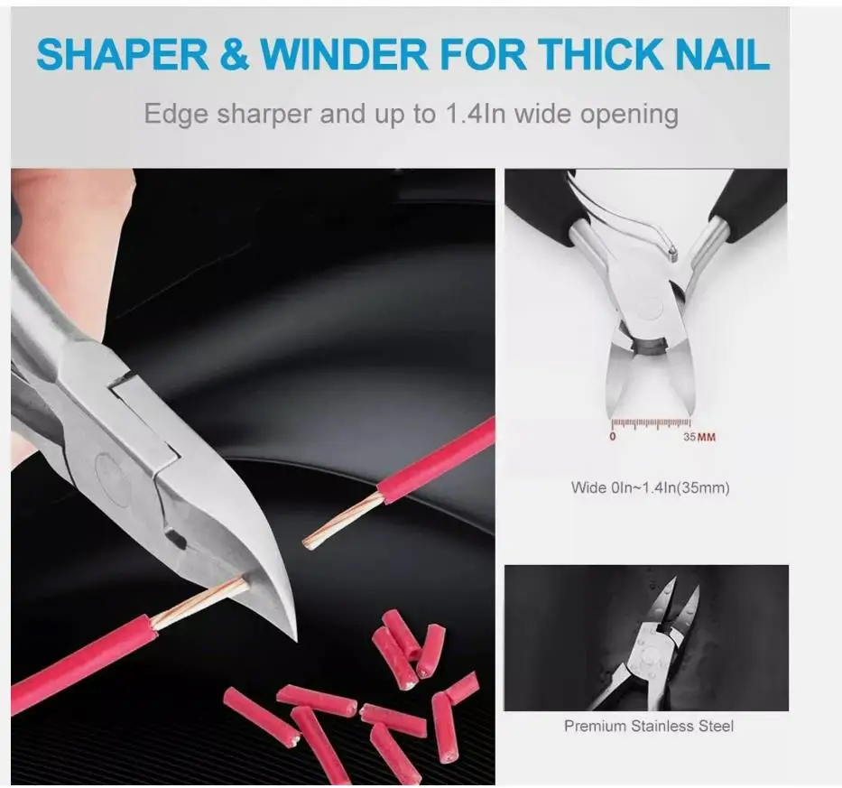 Multifunction Toe Nail Clipper Trimmer For Ingrown Thick Toenails Fingernails Sharper Fingernail Toenail Pruning Trimming Tool