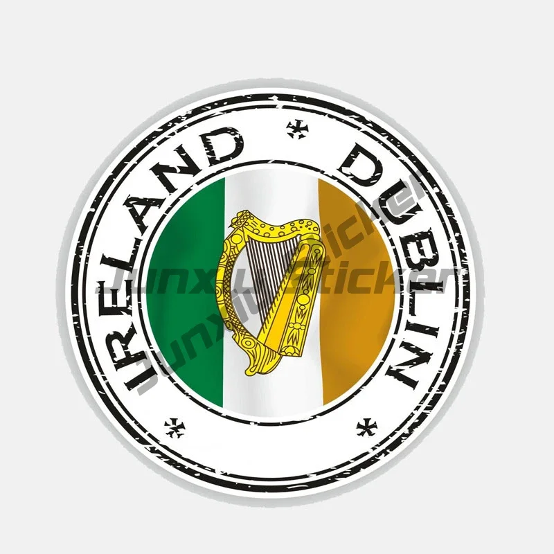 Irish Coat of Arms Sticker dublin Ireland Lucky Shamrock Decal Leinster Country Code Flag Seal IRE Shield Flag Crest Accessories