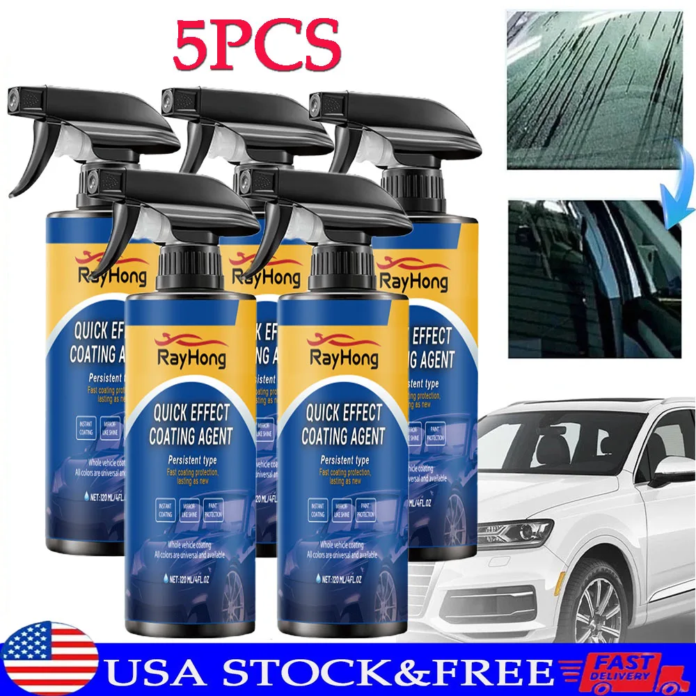 

5 шт., 120 мл, автомобильное покрытие, гидрофобная защита, быстросохнущий спрей для полировки автомобиля, водоотталкивающий спрей, автомобильные аксессуары