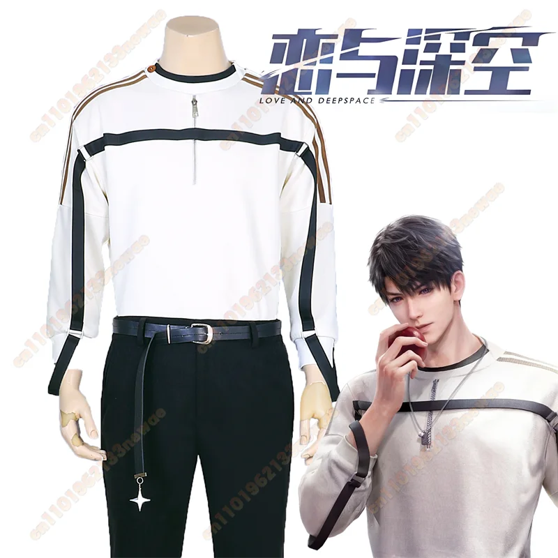 

MINISO 2025 Game Love and Deepspace Caleb Cosplay Adult Men Coat Uniform Costume Hooded Pullover Top Halloween Casual Outfits