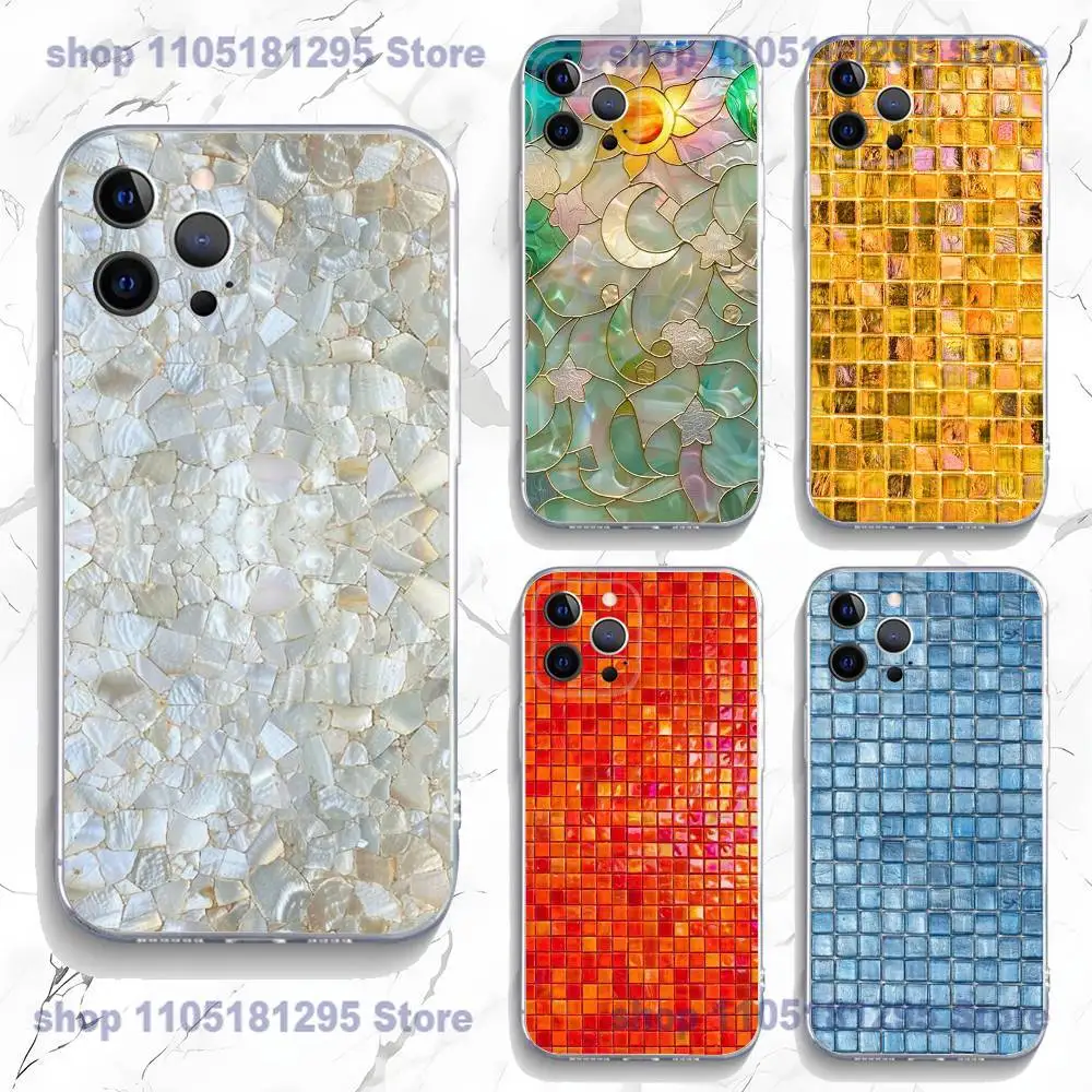 

Hot Colorful Grid Pattern Phone Case For iPhone 17,16,15,14,13,12,11 Plus,Pro,Max,XR,Plus,E,Mini Transparent Soft Cover