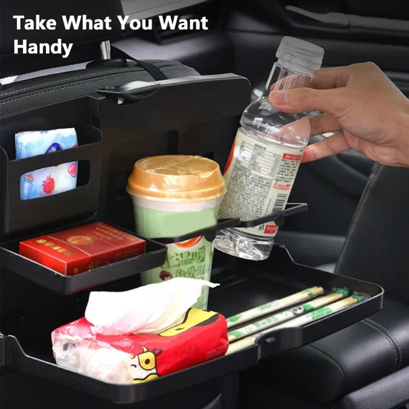 Car Back Seat PortableTray Table Foldable Car Backseat Table Organizer Car Work Dining Table Food Tray for Food And Drink