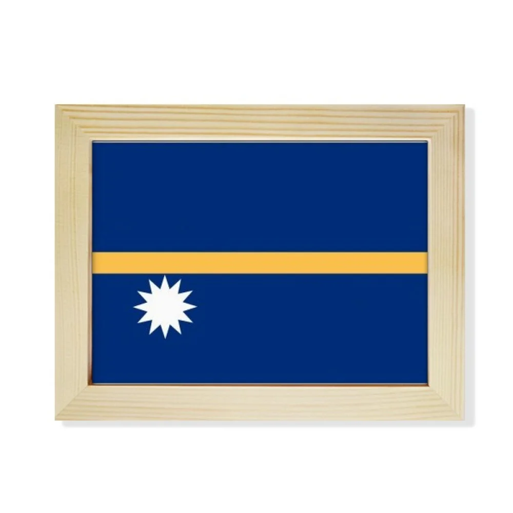 Nauru National Flag Oceania Country Desktop Photo Frame Picture Art Decoration Painting 6x8 inch