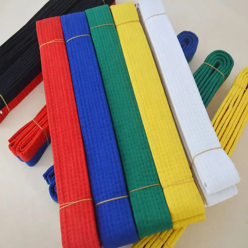 Karate Taekwondo Judo Training Sash Martial Arts Belt Cotton Professional Ranking Colored Waistband Durable Sports Accessory