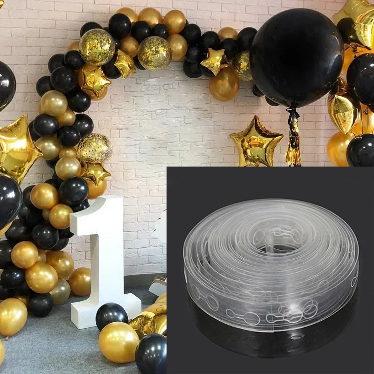 100 Stück/Rolle Punkte doppelseitig für Luftballons, abnehmbare transparente Aufkleber für Weihnachten, Hochzeit, Geburtstag, Party-Dekoration – Detail 3