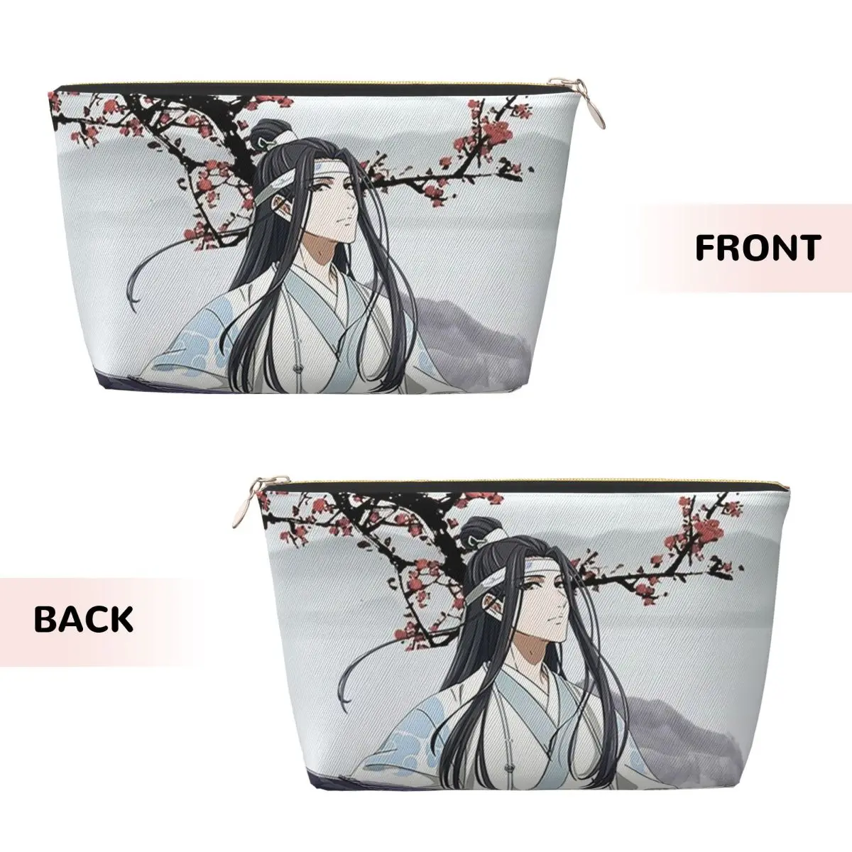 لان وانغجي الأزرق ساكورا الفن الجامح مو داو زو شي جوسو لان حقائب مستحضرات التجميل النسائية السفر ماكياج المنظم الحقيبة تخزين أدوات الزينة #3