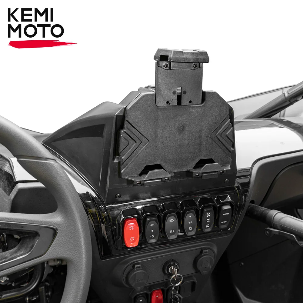 KEMIMOTO-soporte para tableta, dispositivo electrónico UTV Compatible con CF-MOTO ZFORCE 950 1000 HO SPORT EX 2020-2023, con caja de almacenamiento