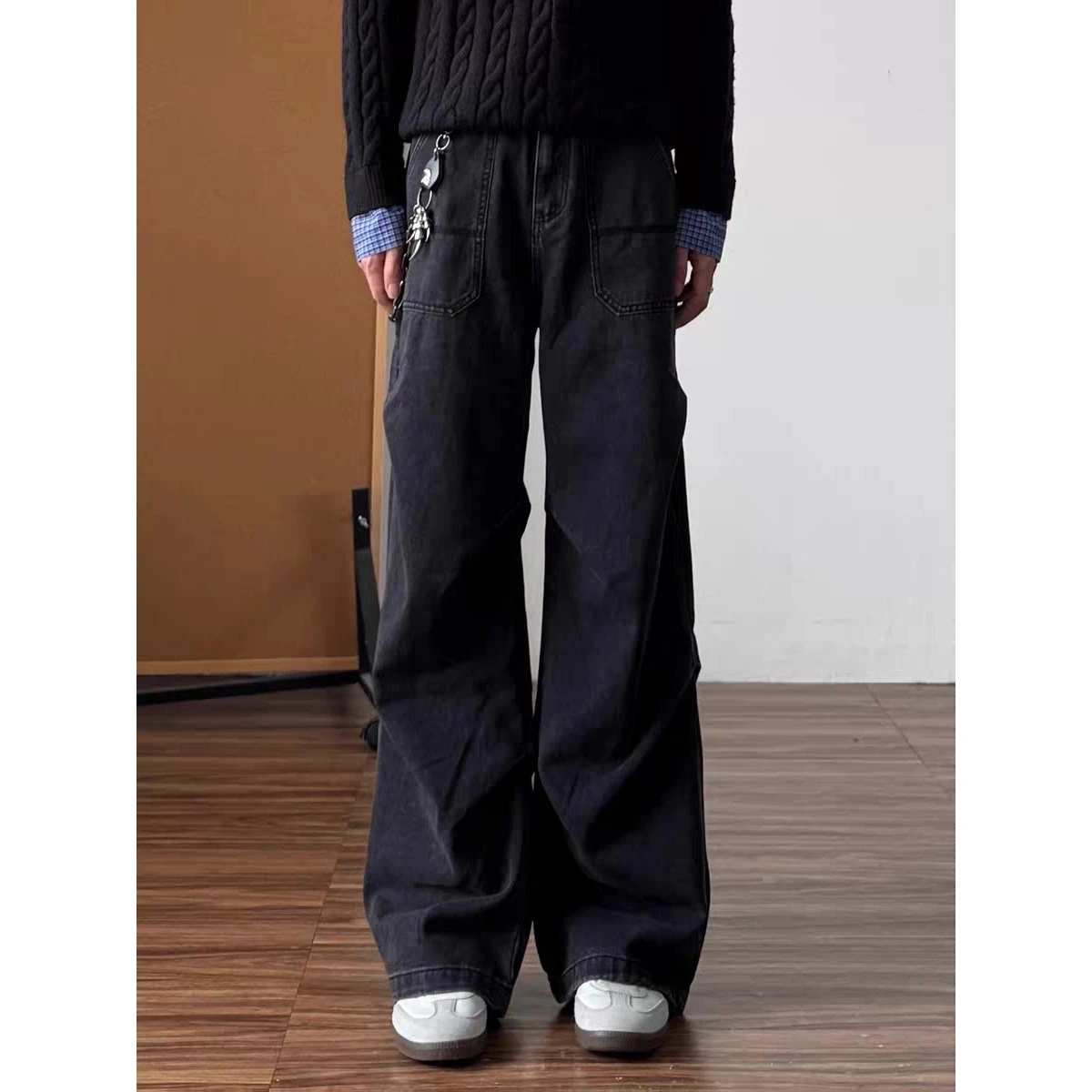 

Loose Men's Wide Leg Jeans Retro Drape Design Casual Comfortable Workwear Long Trousers American Vibe Sle Spring 2026