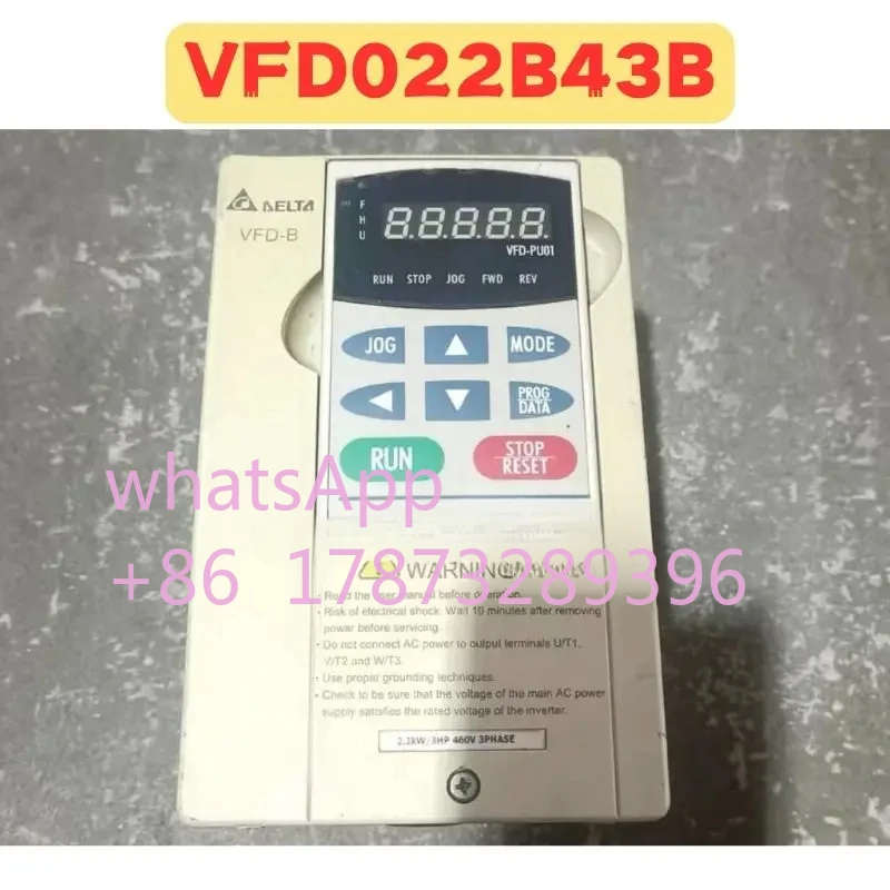 

Used Frequency Converter VFD022B43B Normal Function Tested OK