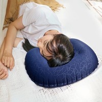 Portable Inflatable Pillow Outdoor Travel Sleep Pillow Camping Tent Inflatable Cervical Pillow Compressible Folding Air Cushion