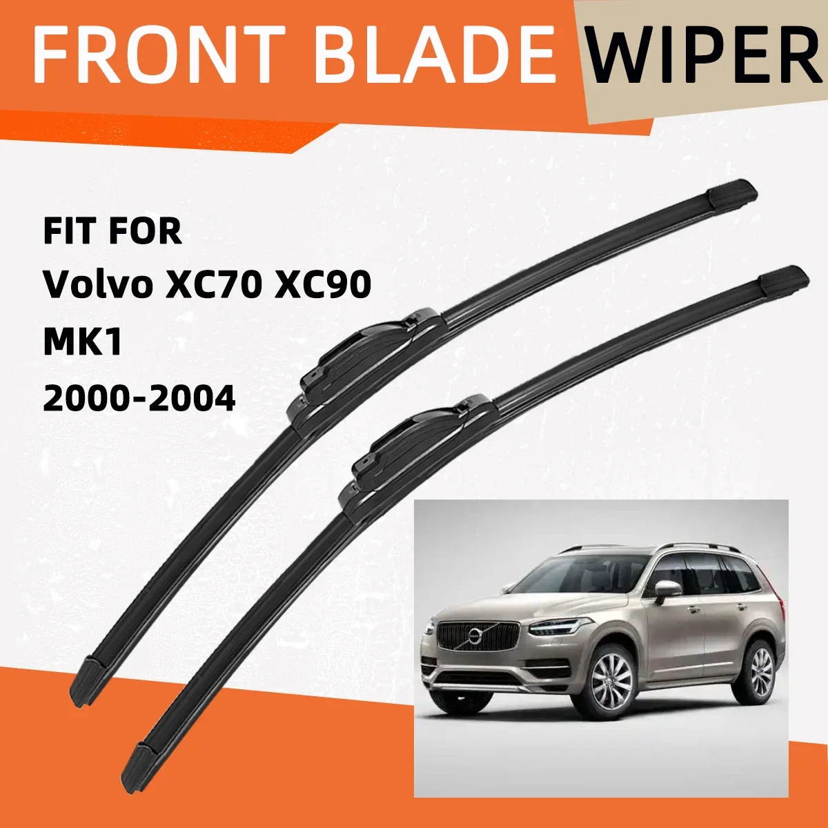 

Double Rubber Car Wiper for Volvo XC70 XC90 MK1 Front Blade Brushes Automobiles Parts Accessorie Windscreen Wiper Wear Parts