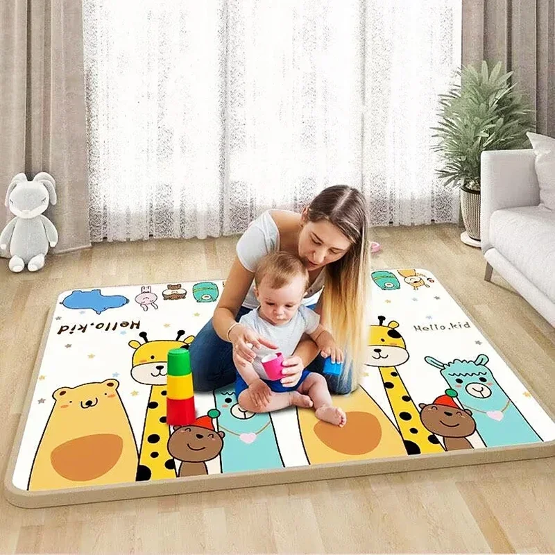 2023 New Baby Crawling Play Mats Thicken 1cm/0.5cm Folding Mat Carpet Play Mat for Children\'s Safety Rug Toys Gifts Have Creases