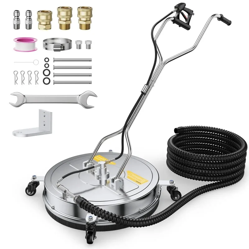 

The washer features a 20-inch stainless steel floor scrubber with siphon sewage recovery function