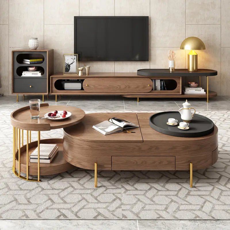 Multifunctional folding lift coffee table to dining table wooden table mesas de centro mesa plegable