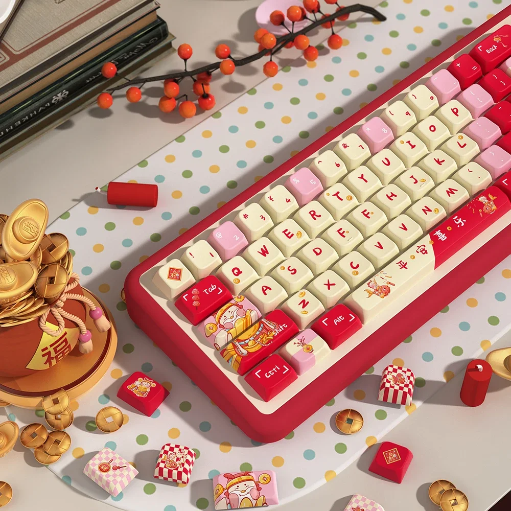 

Happy Year of the Dragon, Original Theme Keycap MDA Chinese Style Happy New Year Creative Keyboard Cap