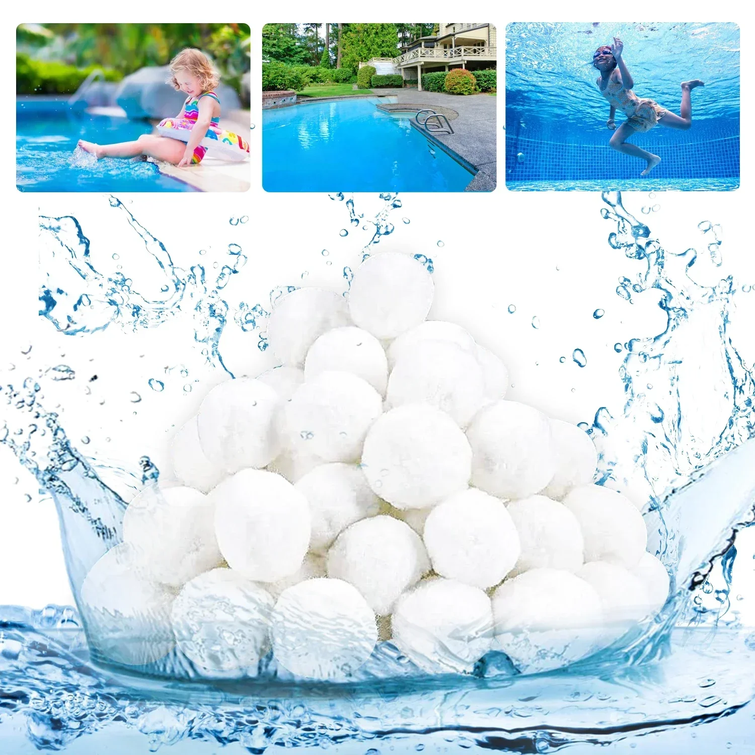 Durable Swimming Pool Filter Balls Substitute 25kg Sand Reusable Eco-Friendly Pool Maintenance Tool image 2