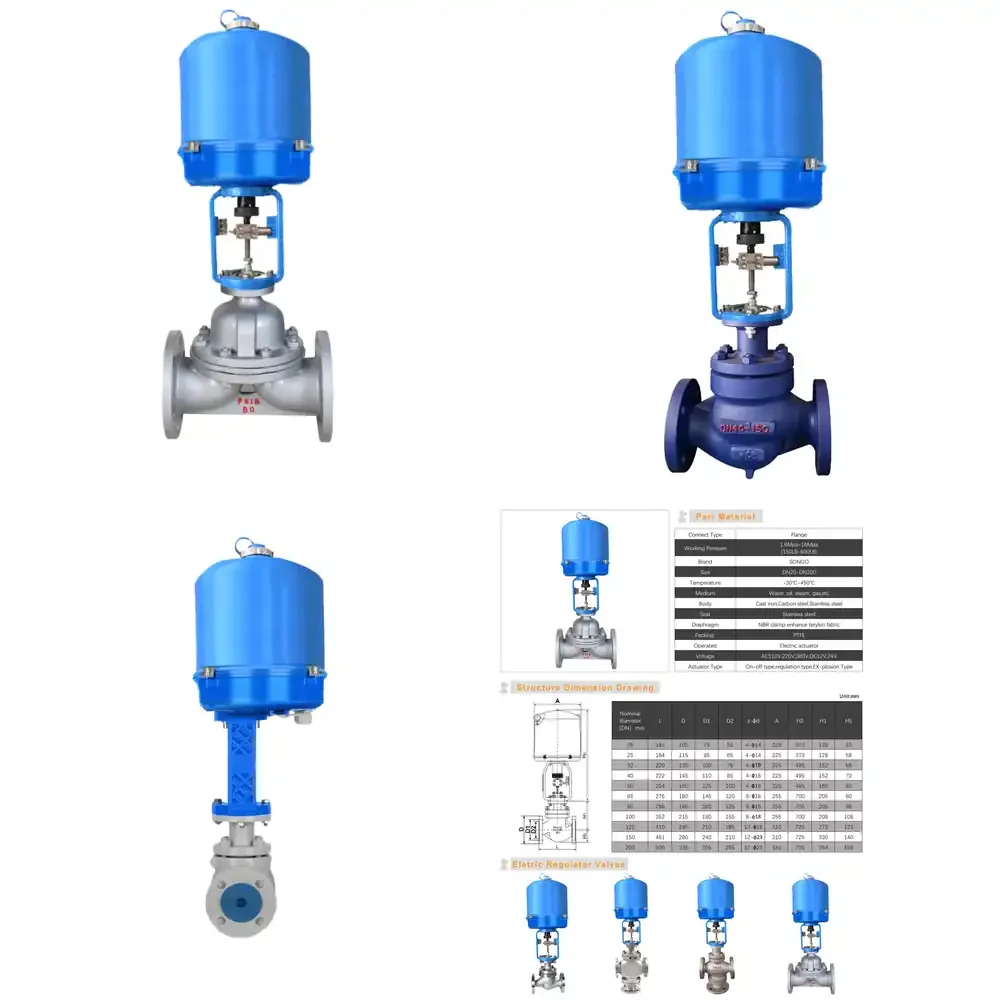 

Flange End Casting Steel 4-20ma Electric Single Seal Control Valve Electric Equal Percentage Temperature Flow Modulating