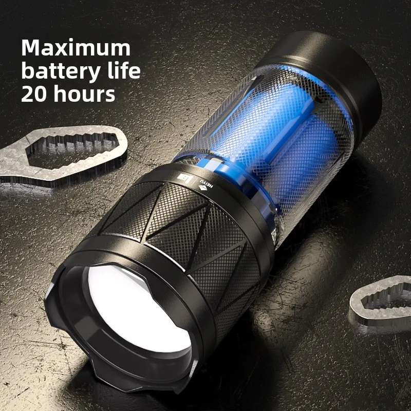 

10000 Lumens Ultra-Bright Flashlight - 6000mAh Rechargeable Zoomable Tactical Torch with Long Runtime
