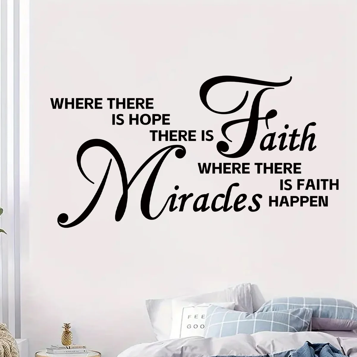 Encouraging English Words Wall Stickers for Living Room Background Bedroom Decoration Wall Decals Home Decor