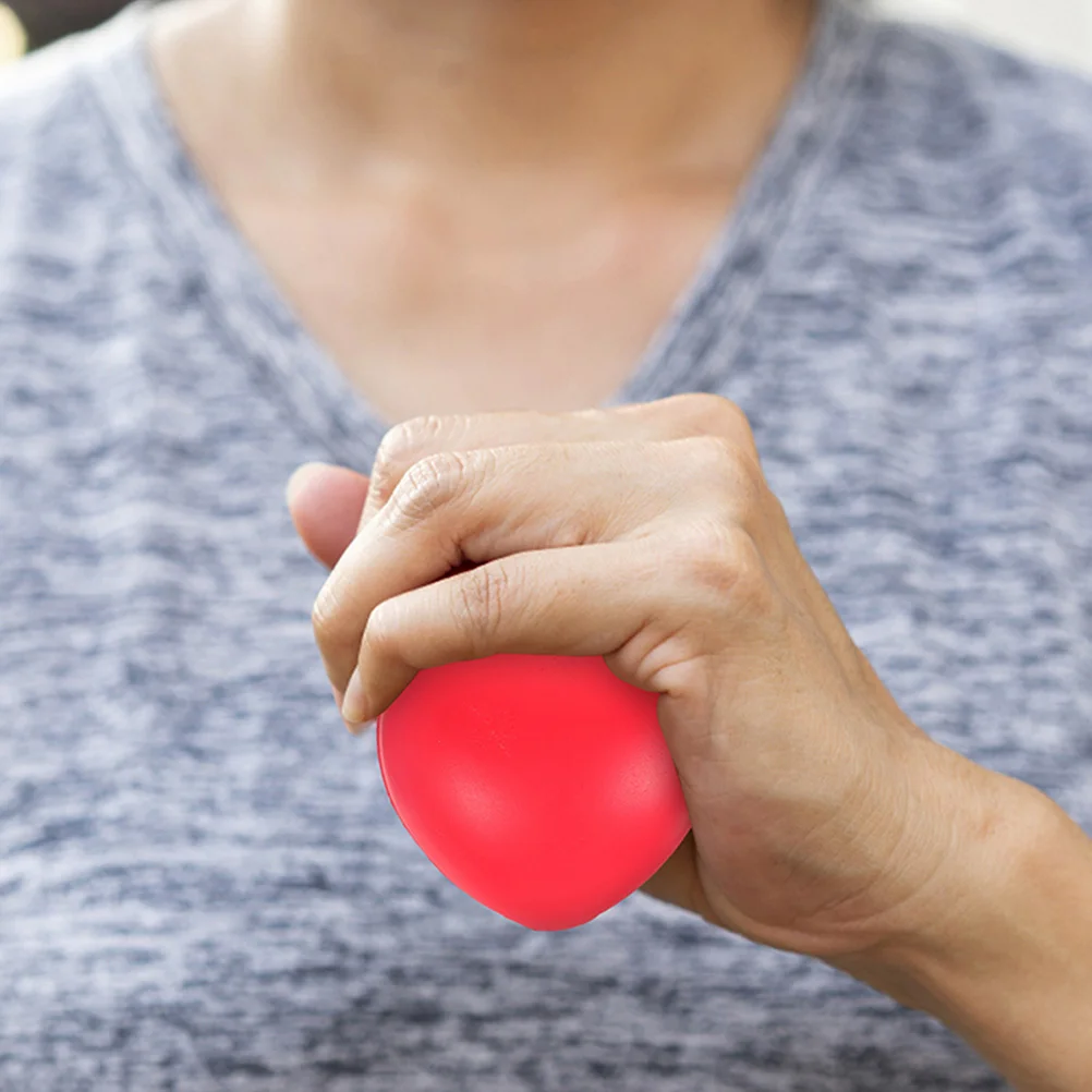 

6pcs Heart Shaped Exerciser Ball Grip Strengthener For Stress Relief Exercise Squeeze Ball Hand Strengthen Balls For Elderly