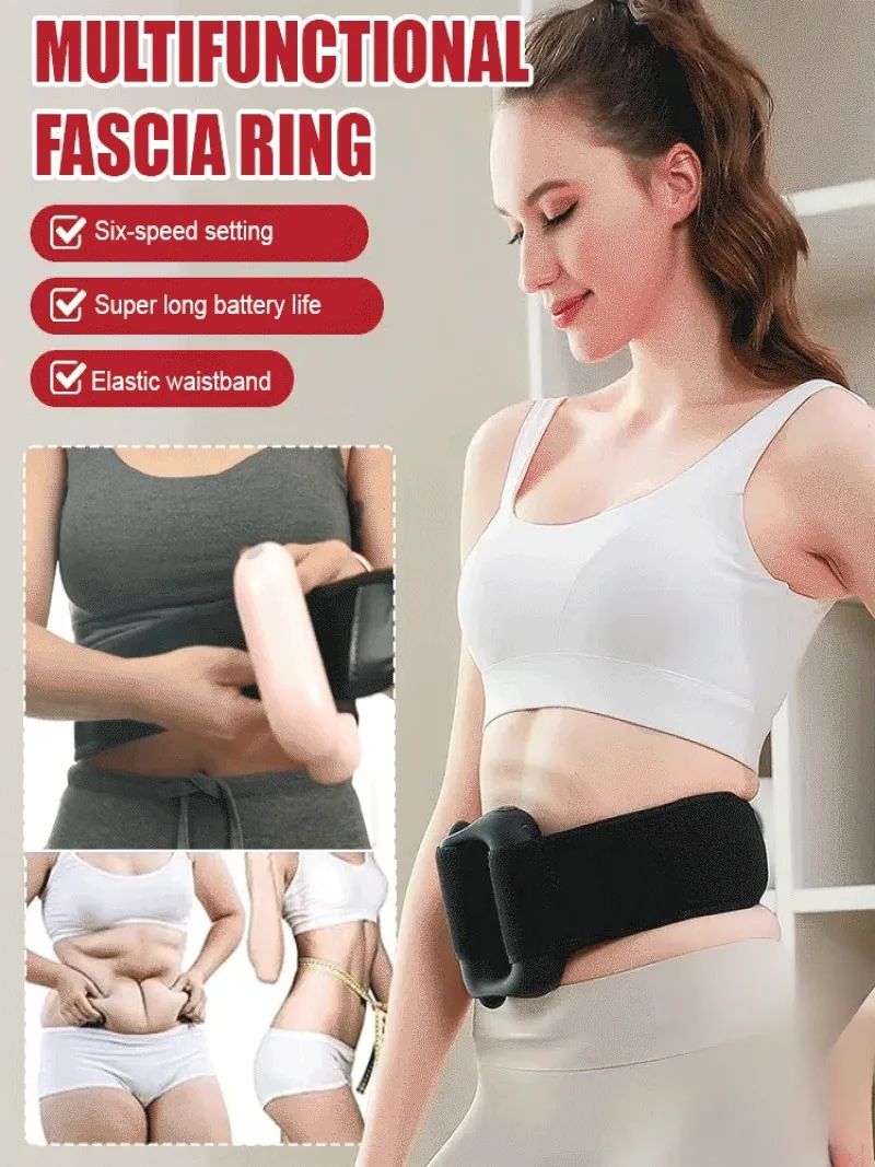

High-Frequency Vibration Fascia Ring Massage Gun, Percussive Muscle Massager for Deep Tissue Relaxation and Fatigue Relief