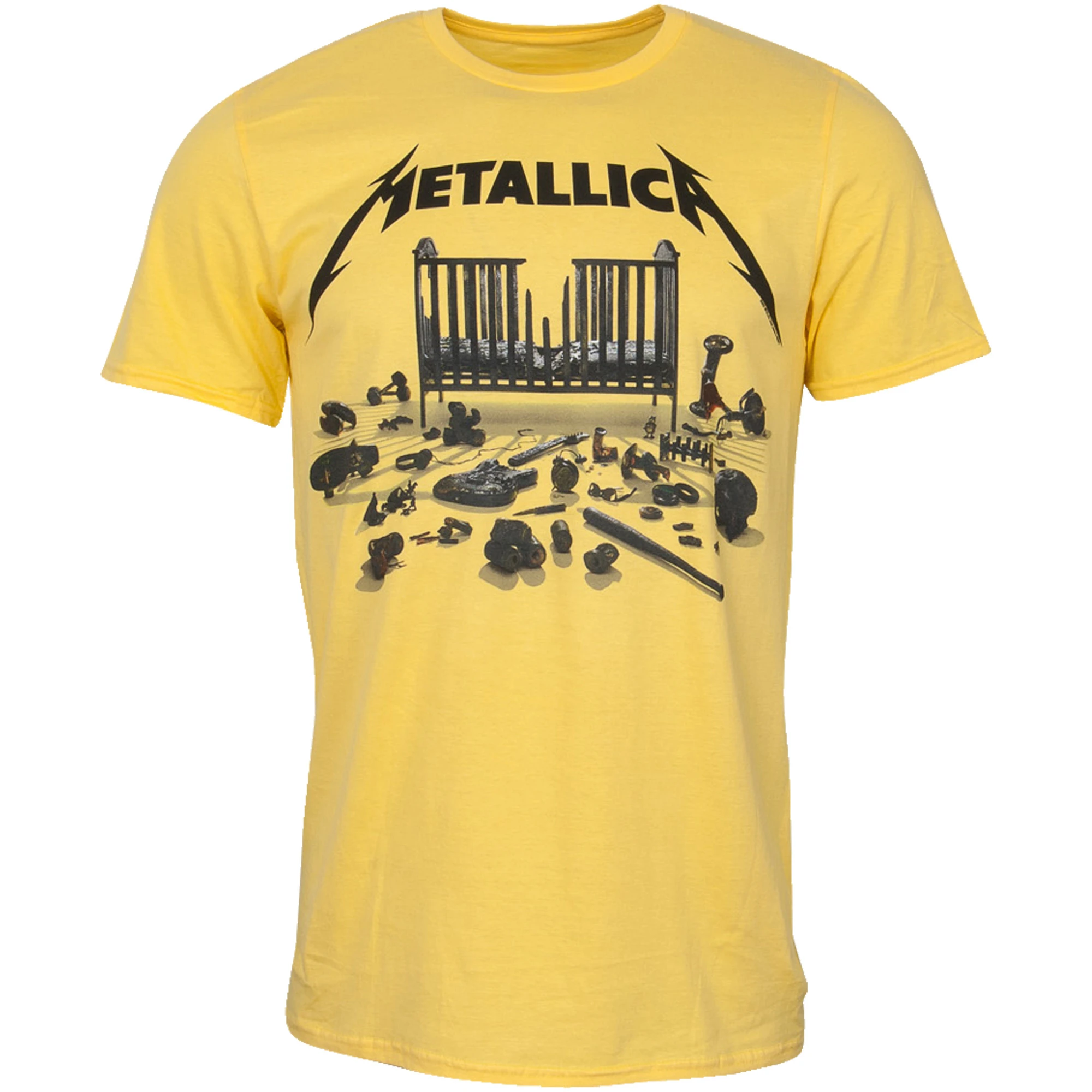 Camiseta Gráfica Simplificada 72 Seasons Metallica, 100% Algodón, Cuello Redondo, Casual, Unisex, Top de Verano