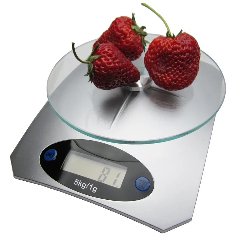 5000g/1g Tempered Glass Electronic Kitchen Digita Scale Household Baking Scale Gram 5kg Jewelry Food Weighing Portable Scale