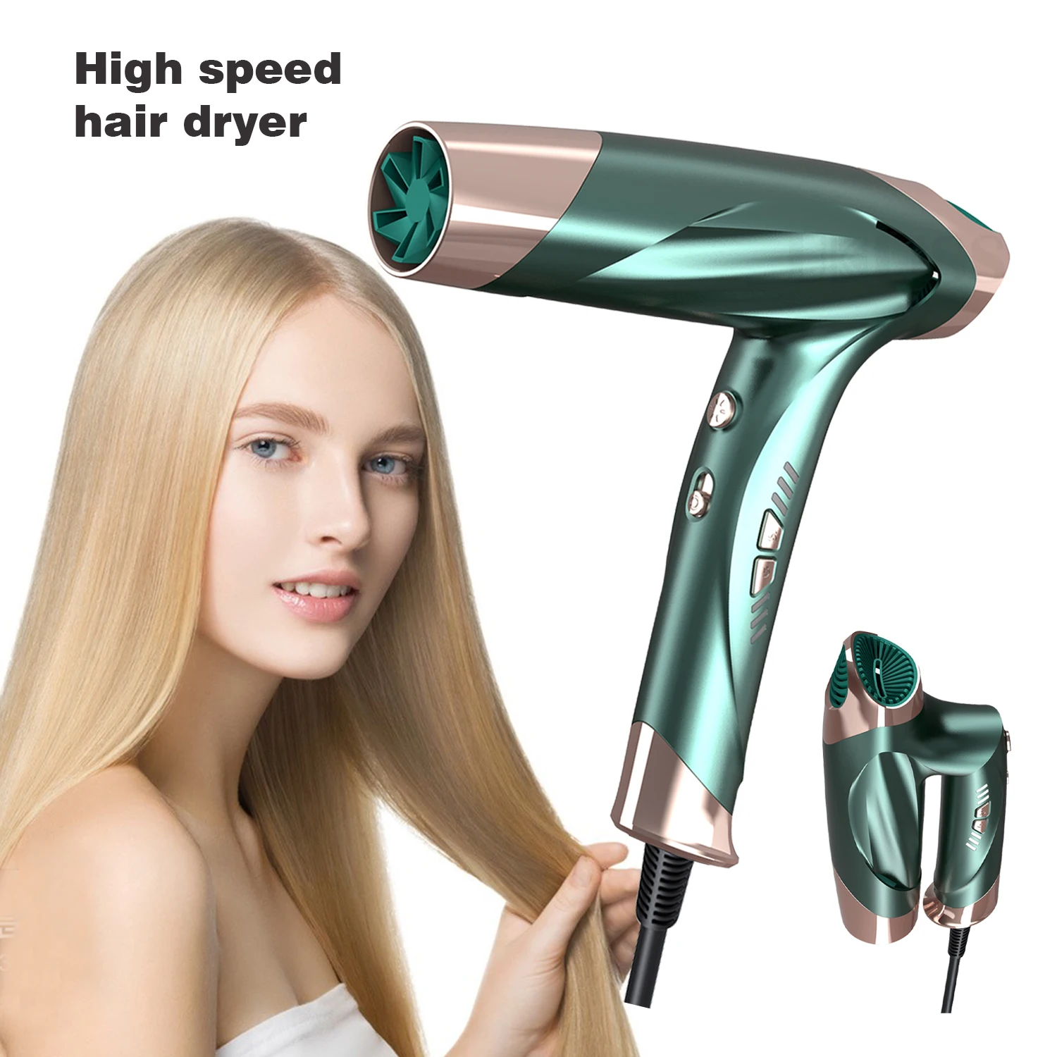 

Blow Dryer Negative Ionic Fast Dry Low Noise Blow DryerPowerful Fast-Drying Professional Salon Ionic Hairdryers