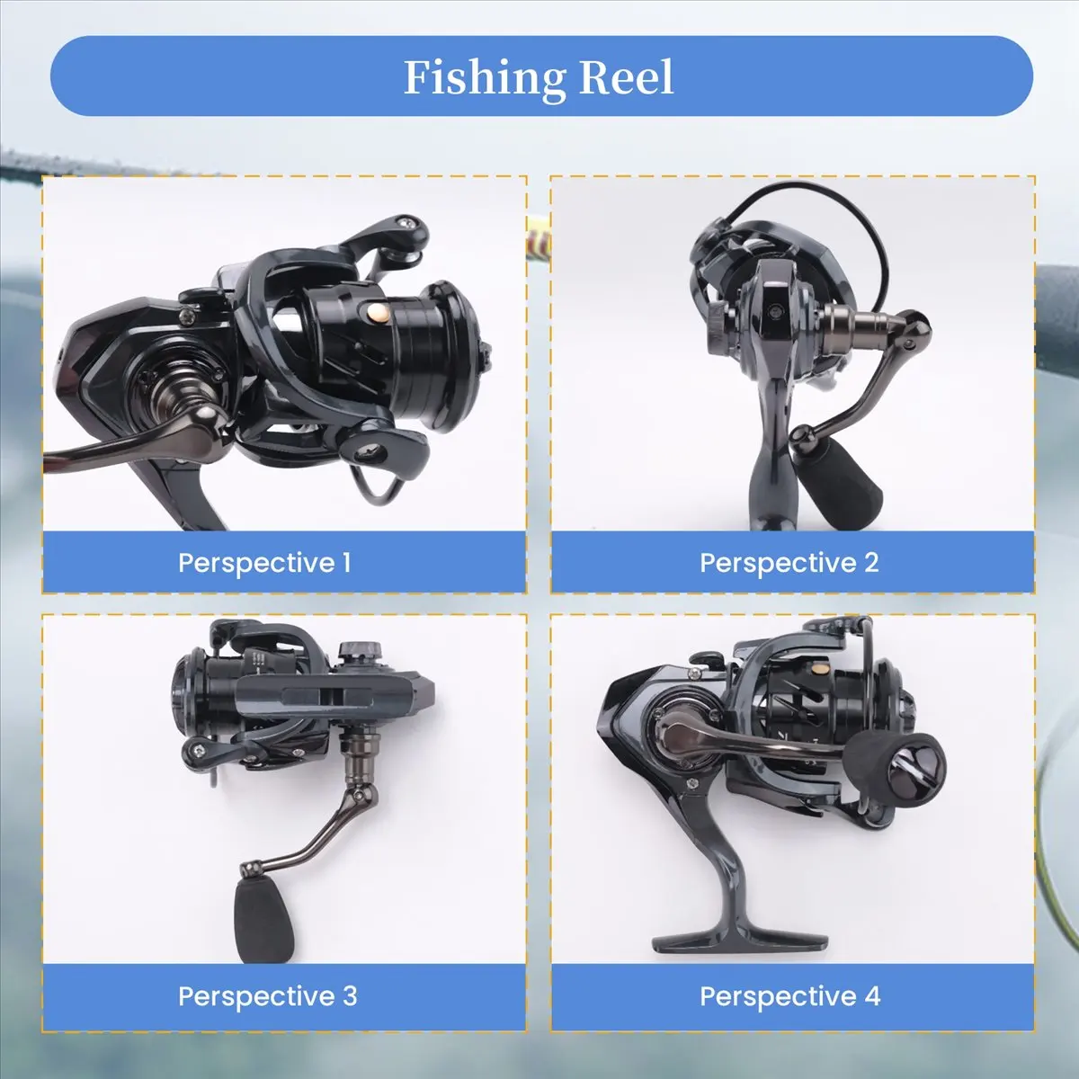 【Hoho】Fishing Reel, High Speed Ratio 6.2:1, Casting Reel, Spinnings Reel KAM1000 Shallow Cup