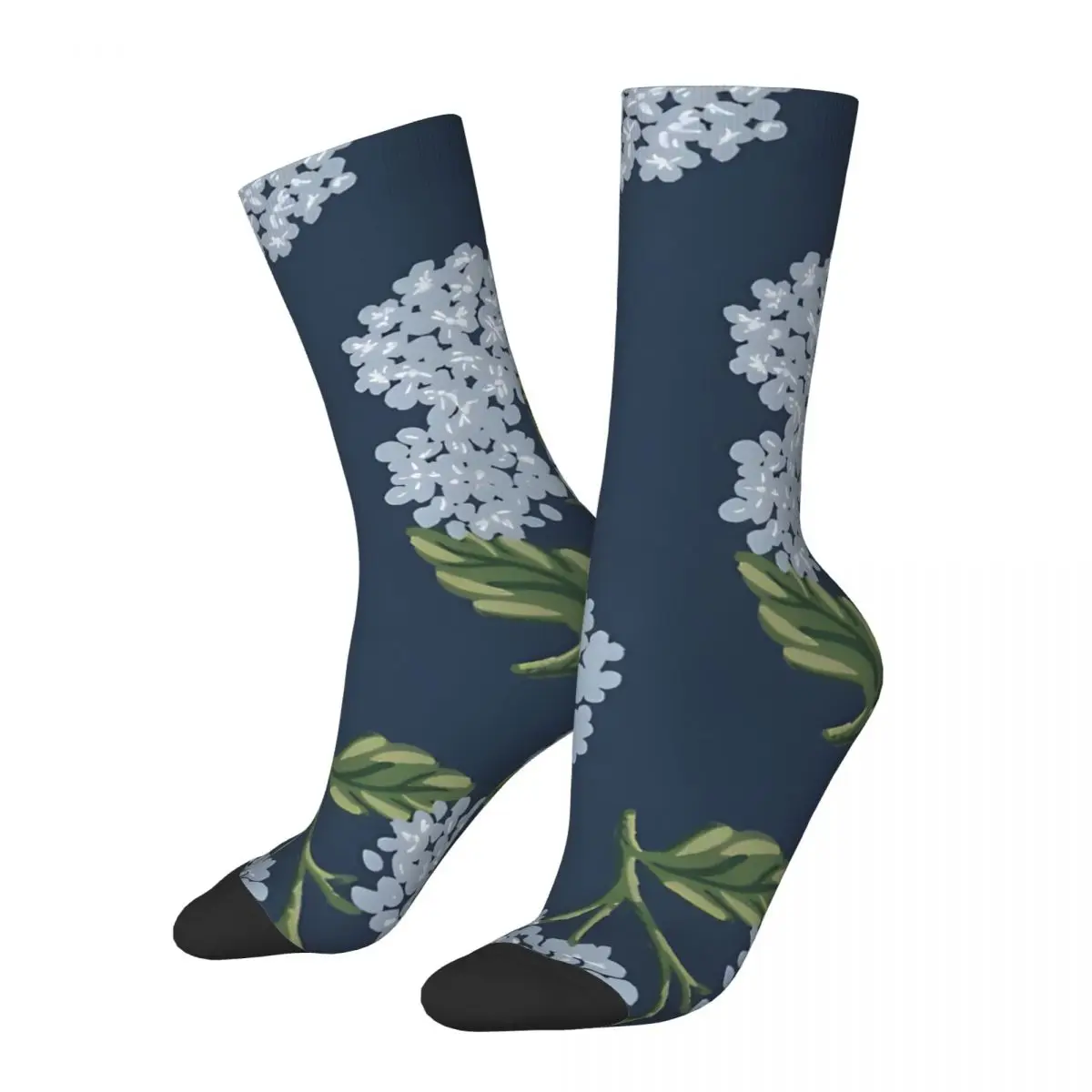 Crazy compression Hydrangeas Sock for Men Harajuku Seamless Pattern Crew Sock Casual