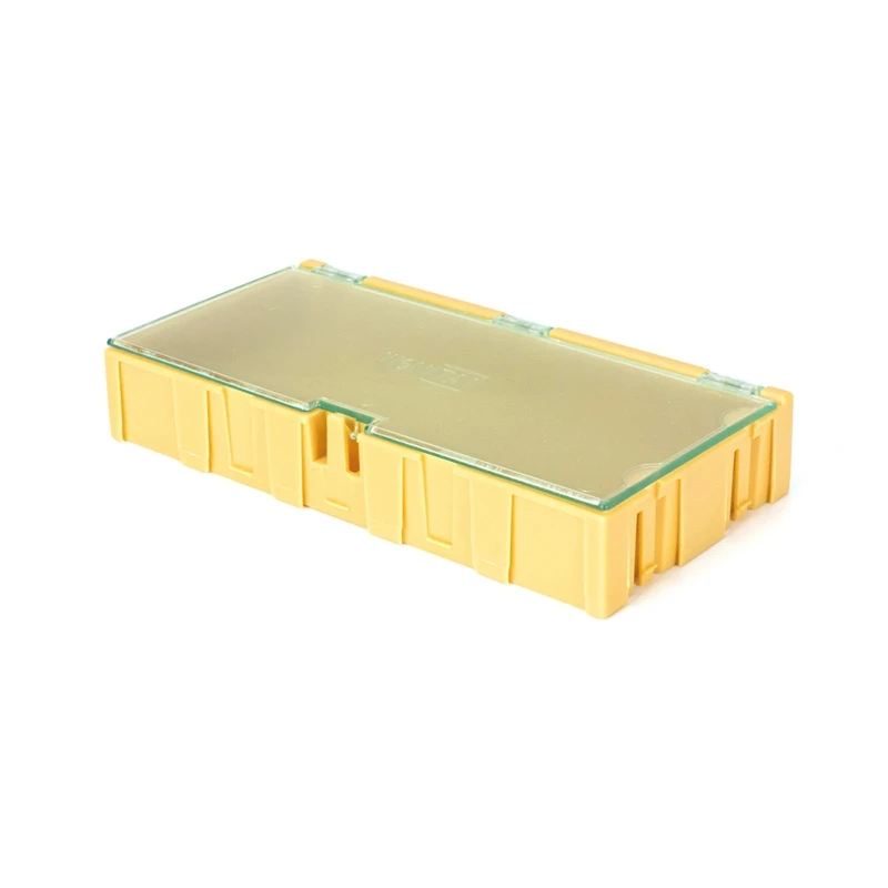 Small Plastic Storage Box with Hinged Lid Hardware for Screws Nails