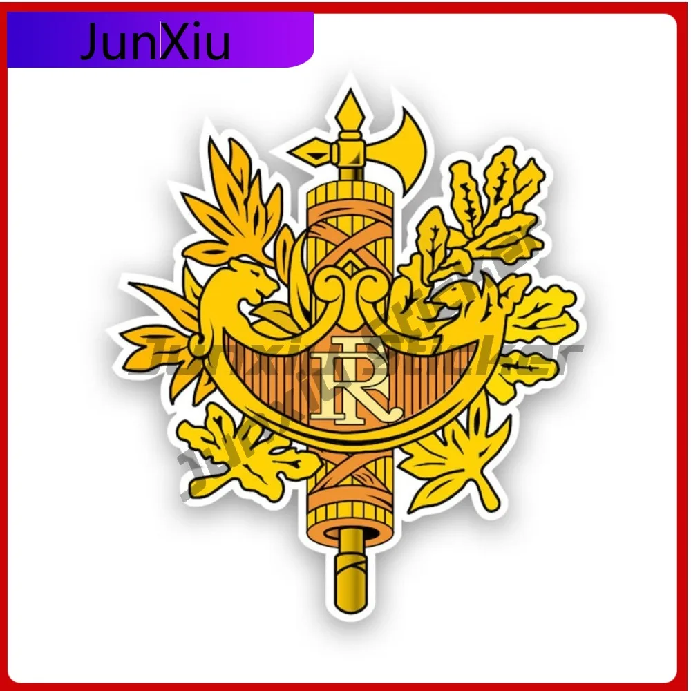 

French National Emblem Sticker Uv Protected Decals France Flag Fra Fr Coa State Flag Patriotic Car Sticker Vinyl Decal Die Cut